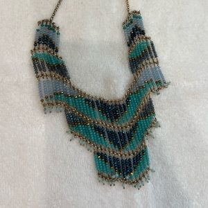 Statement beaded necklace